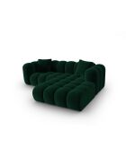 Astro 3-Sitzer modulares Ecksofa aus Samt rechts flaschengrün - 238x190x70 cm