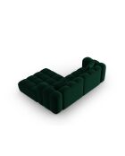 Astro 3-Sitzer modulares Ecksofa aus Samt rechts flaschengrün - 238x190x70 cm