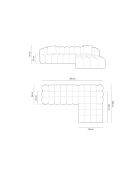 Astro 4-Sitzer beiges modulares rechtes Ecksofa - 300x190x70 cm