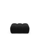 Pouf velours Astro 1 place noir - 90x70x43 cm