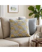 Cuscino decorativo Met Piping Josephine con fiori verdi/blu - 45x45 cm