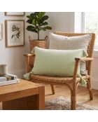 Coussin Déco Met 4 Tassels Uni seafoam - 60x40 cm