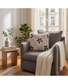 Almohada decorativa con mechones Mari Heather, 45 x 45 cm