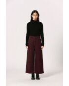 Huguette zwarte katoenen broek met bessen