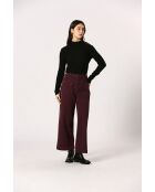Huguette zwarte katoenen broek met bessen