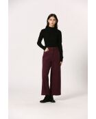 Huguette zwarte katoenen broek met bessen