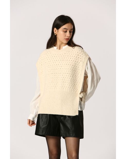 Gilet Agathe crème