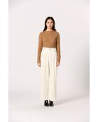 Pantalon en coton Germaine crème