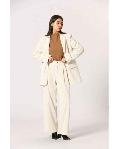 Pantalon en coton Germaine crème