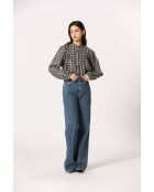 Annette blauwe katoenen blouse