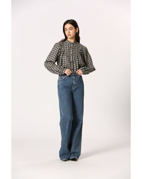 Blouse en coton Annette bleue
