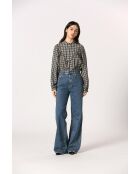 Annette blauwe katoenen blouse