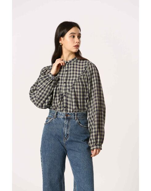Blouse en coton Annette bleue