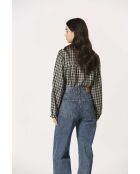 Annette blauwe katoenen blouse
