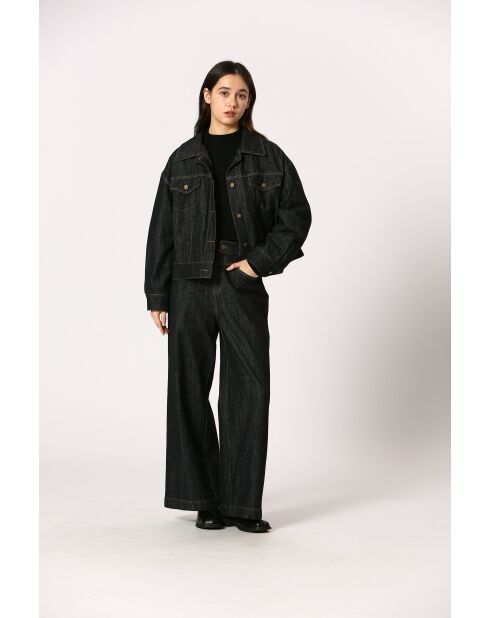 Pantalon en coton Jacqueline marine