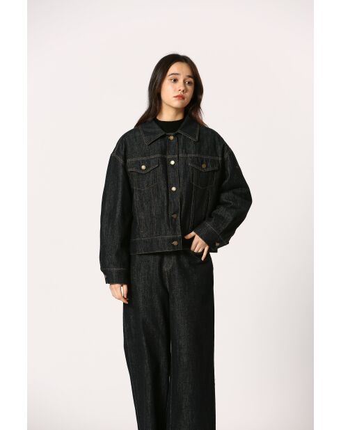 Pantalon en coton Jacqueline marine