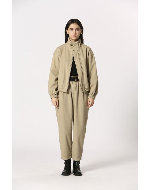 Beige katoenen broek Henriette