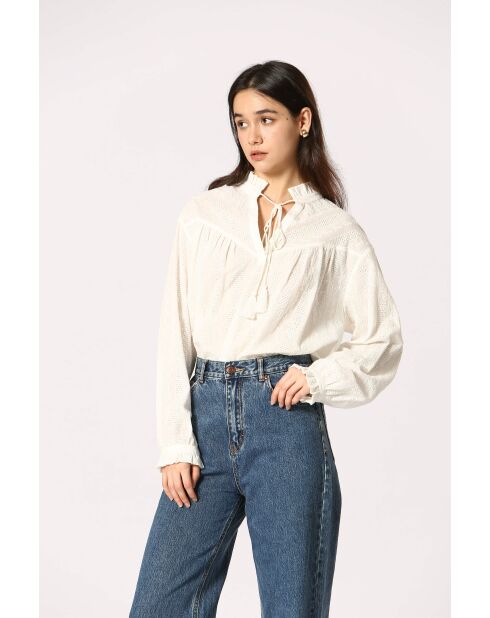 Blouse en coton Églantine blanche