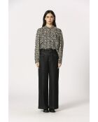 Blouse en coton Célestine noire