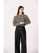 Blouse en coton Célestine noire