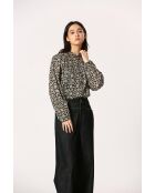 Blouse en coton Célestine noire