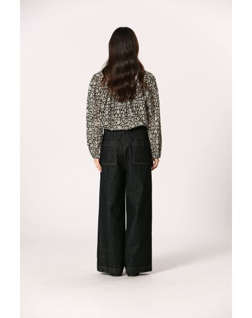 Blouse en coton Célestine noire
