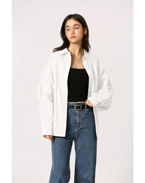 Chemise en coton Berthe blanche