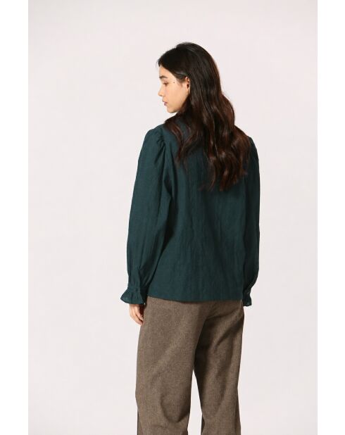 Blouse en coton Augustine verte