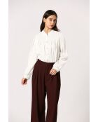 Blusa blanca de algodón Fernande
