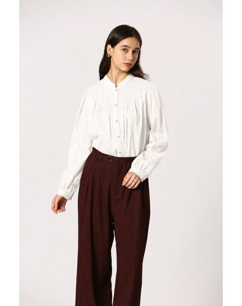 Blouse en coton Fernande blanche