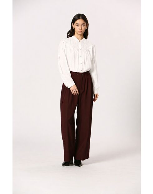 Blouse en coton Fernande blanche