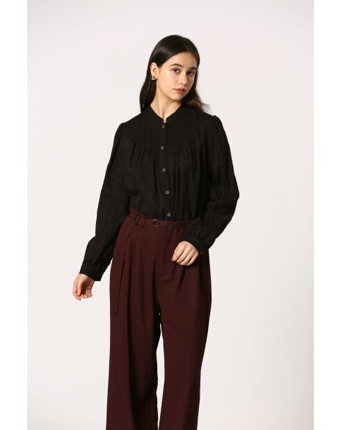 Blouse en coton Fernande noire