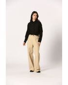 Chemise en coton Éléonore noire