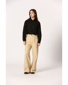 Chemise en coton Éléonore noire