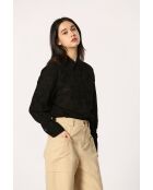 Chemise en coton Éléonore noire