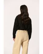 Chemise en coton Éléonore noire