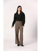 Blouse en coton Augustine noire
