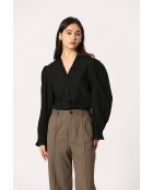 Blouse en coton Augustine noire
