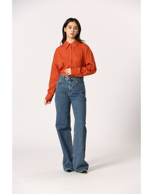 Chemise en coton Eugénie orange