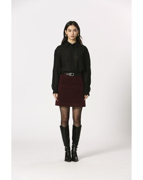 Chemise en coton Colette noire