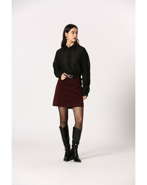 Chemise en coton Colette noire