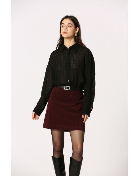 Chemise en coton Colette noire