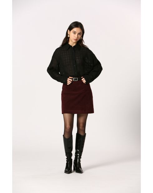 Chemise en coton Colette noire