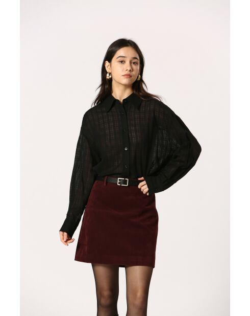 Chemise en coton Colette noire