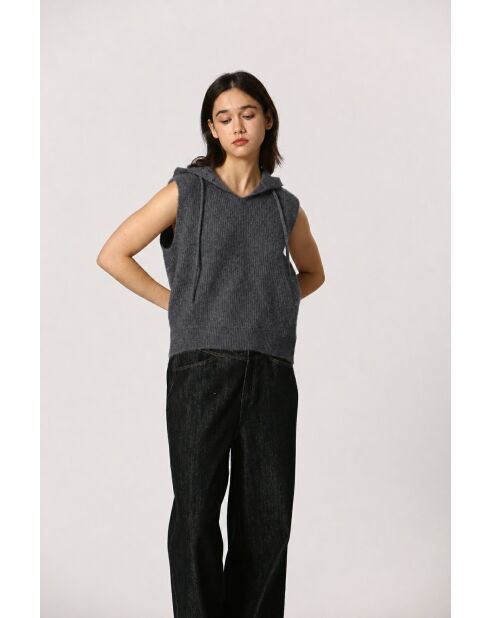 Gilet Alice gris foncé