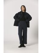 Marcelle marineblauwe katoenen jas