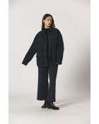 Marcelle marineblauwe katoenen jas