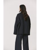Marcelle marineblauwe katoenen jas