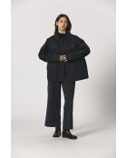 Marcelle marineblauwe katoenen jas