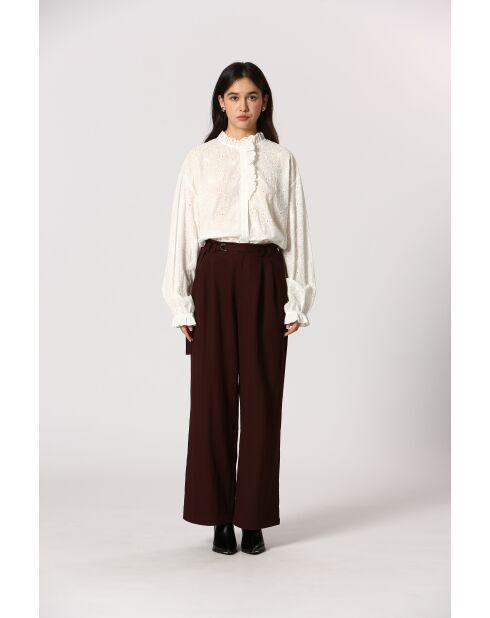 Blouse en coton Edmée blanche